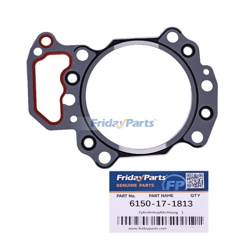 Junta de culata de 6 piezas 6150-17-1813 para motor Komatsu 6D125-1 S6D125-1 Cargadora de ruedas WA470-3 Motoniveladora GD663A-2 Excavadora PC400LC-5 Para KOMATSU