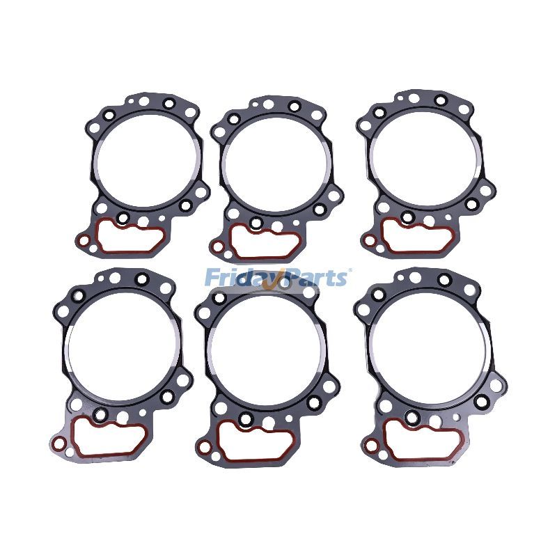 Junta de culata de 6 piezas 6150-17-1813 para motor Komatsu 6D125-1 S6D125-1 Cargadora de ruedas WA470-3 Motoniveladora GD663A-2 Excavadora PC400LC-5