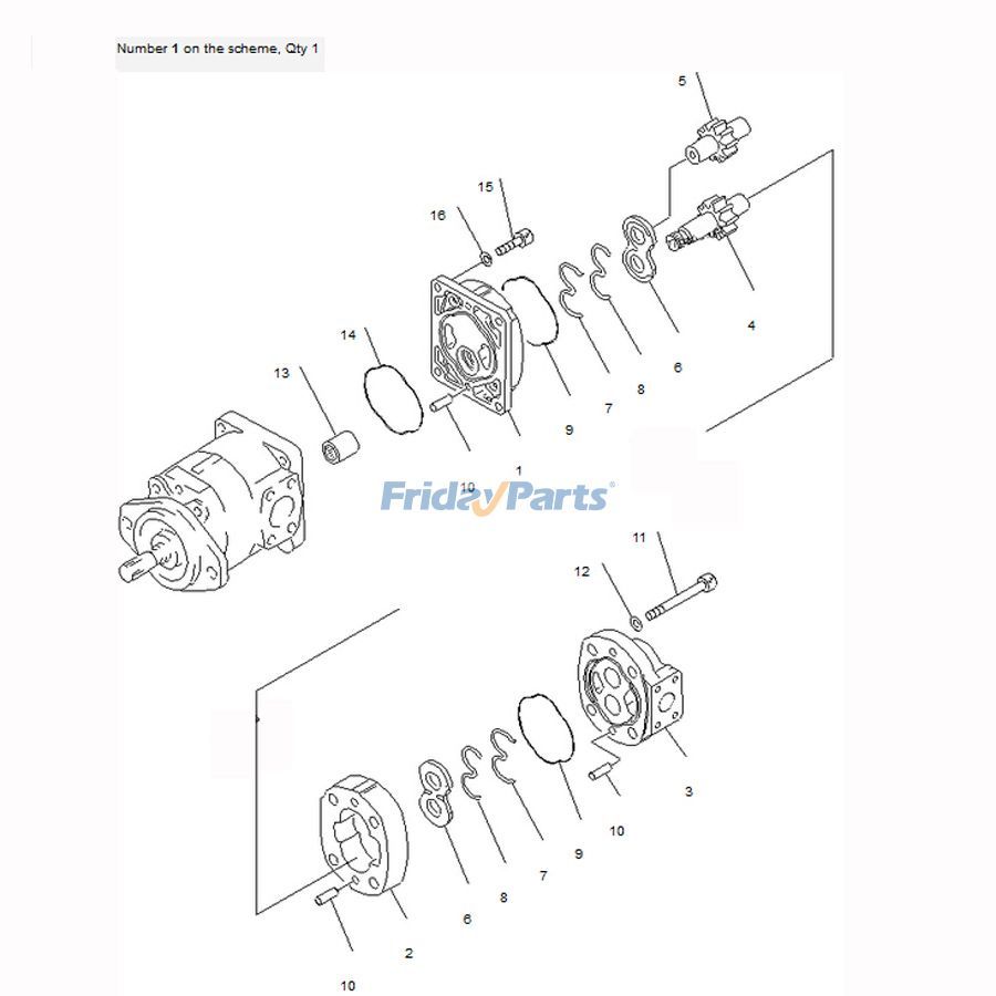 Für Komatsu Bulldozer D155A-2A Lenkpumpe 705-52-22100