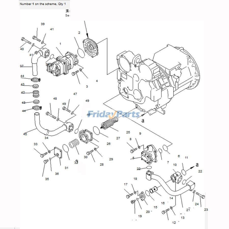 For Komatsu Bulldozer D155AX-5 D155A-5 D155A-3 Hydraulic Pump 705-51-30290