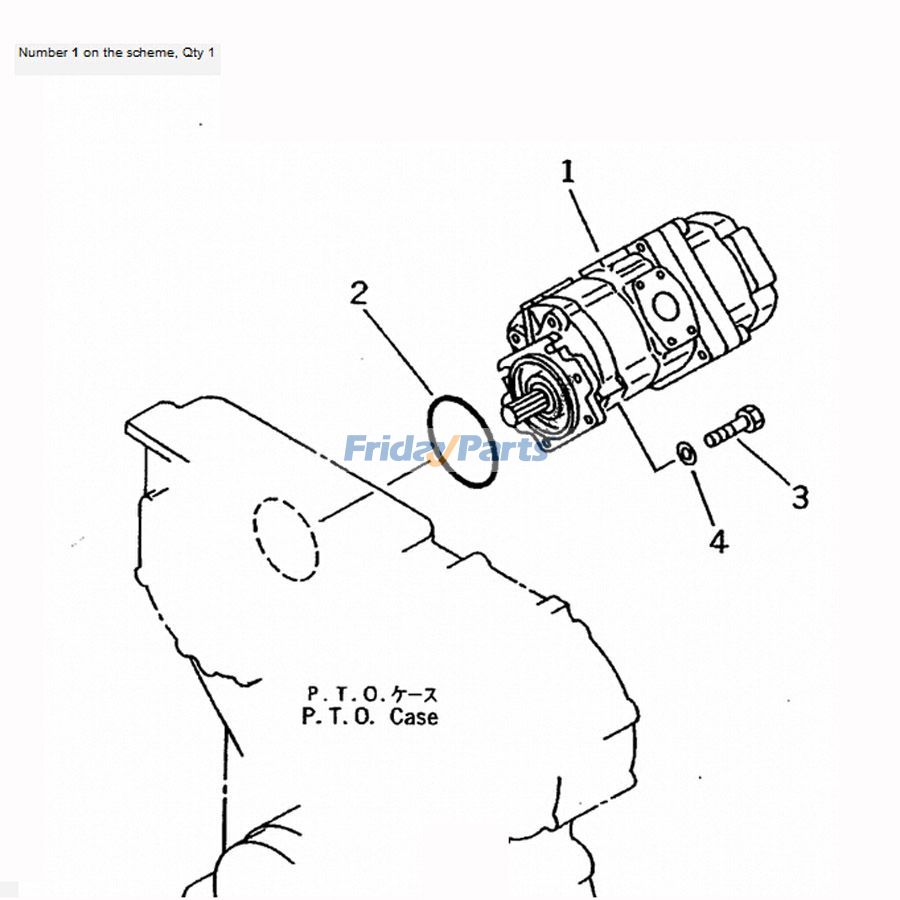 Bomba para equipo de trabajo Komatsu Bulldozer D275A-2 705-52-30250 de FridayParts