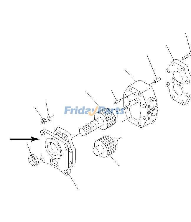 コマツ パイプレイヤー D355C-3 ミッションポンプアセンブリ 07434-72201 07434-72202