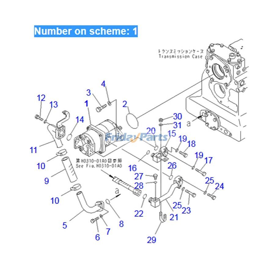 KOMATSU用ブルドーザー用Bull油圧ポンプ