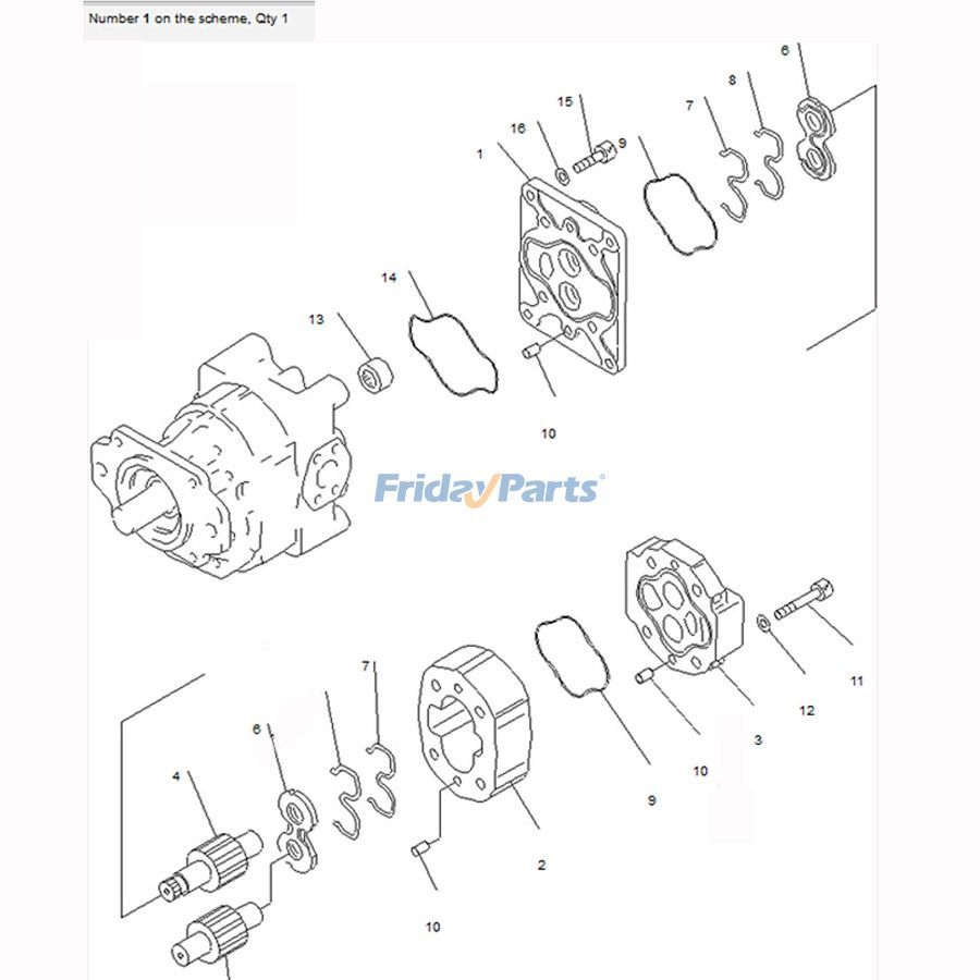 ブルドーザー Bull油圧ギアポンプ