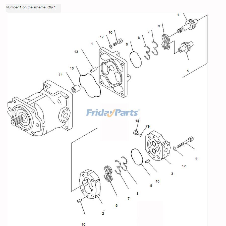 コマツブルドーザーD475A-3 D475A-3-HD D475A-3-SC油圧ポンプ705-52-30810 705-52-30580