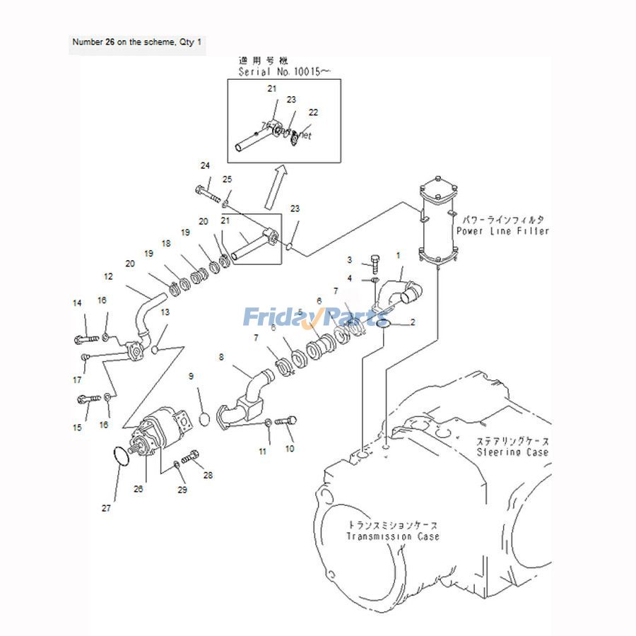 Bomba hidráulica para excavadora Komatsu D575A-2 D575A-3 705-22-48010 de FridayParts