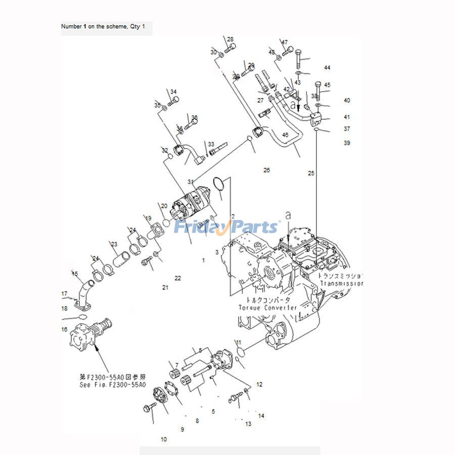 KOMATSU用ブルドーザー用ブルギアポンプ