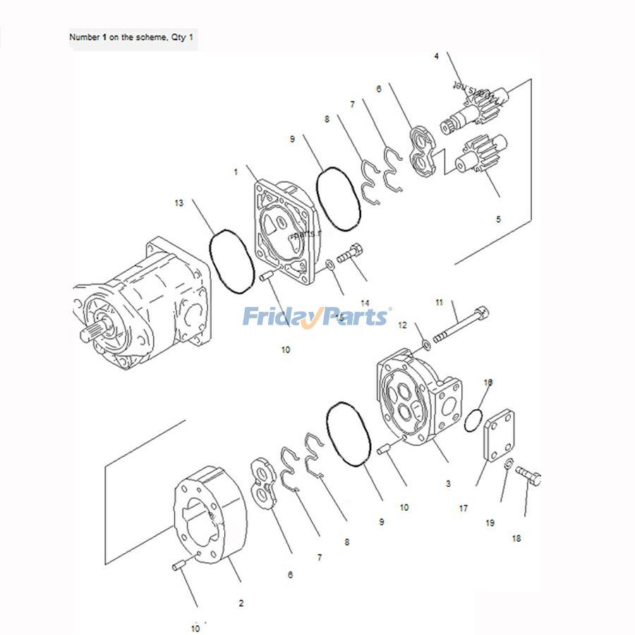 コマツブルドーザー D65E-12 D65P-12 D85ESS-2 油圧ポンプ 705-51-20930 705-51-20800