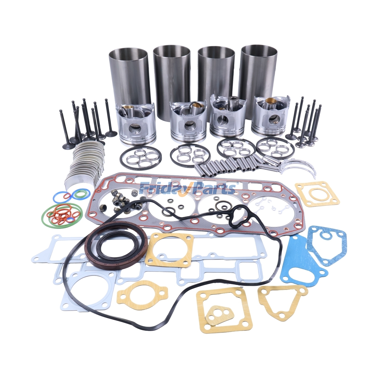 Kit de reconstrucción y reacondicionamiento para motor Yanmar 4TNV98 4TNV98T Excavadora V100 ViO80-1 ViO82 Tractor T80N 4WD EG782HMT para Motor,Excavadora,Tractor