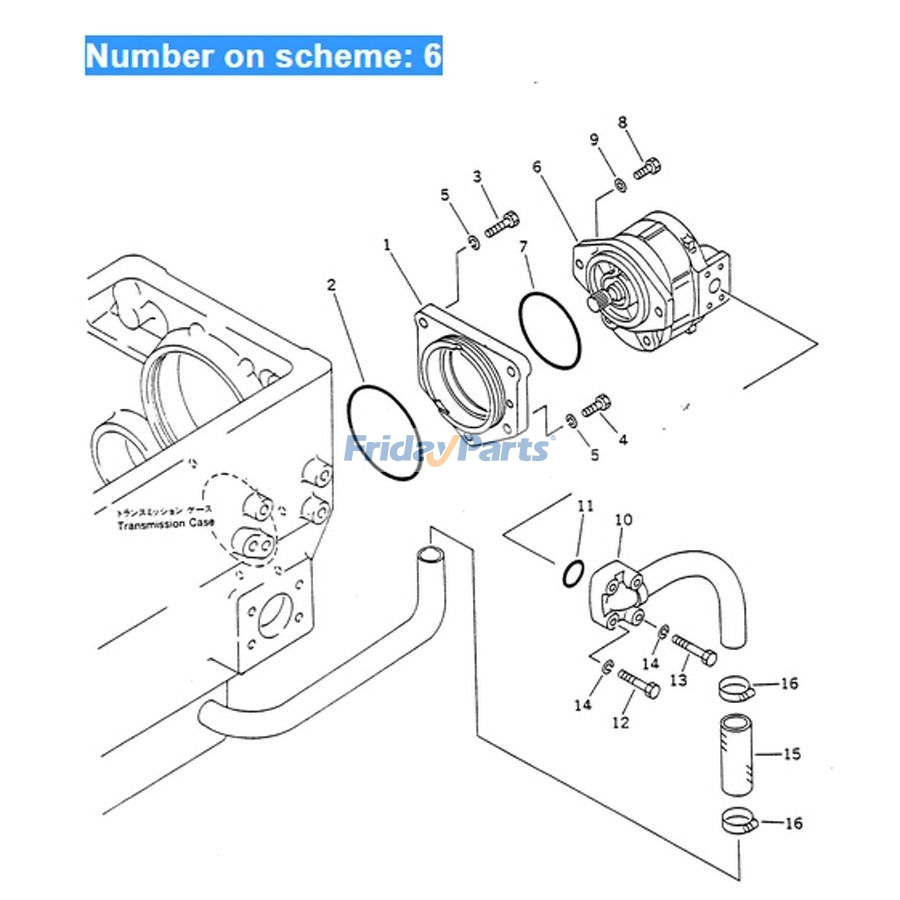 Bomba de engranajes hidráulica para camión volquete Komatsu HD200D-3 705-11-29010 Para KOMATSU