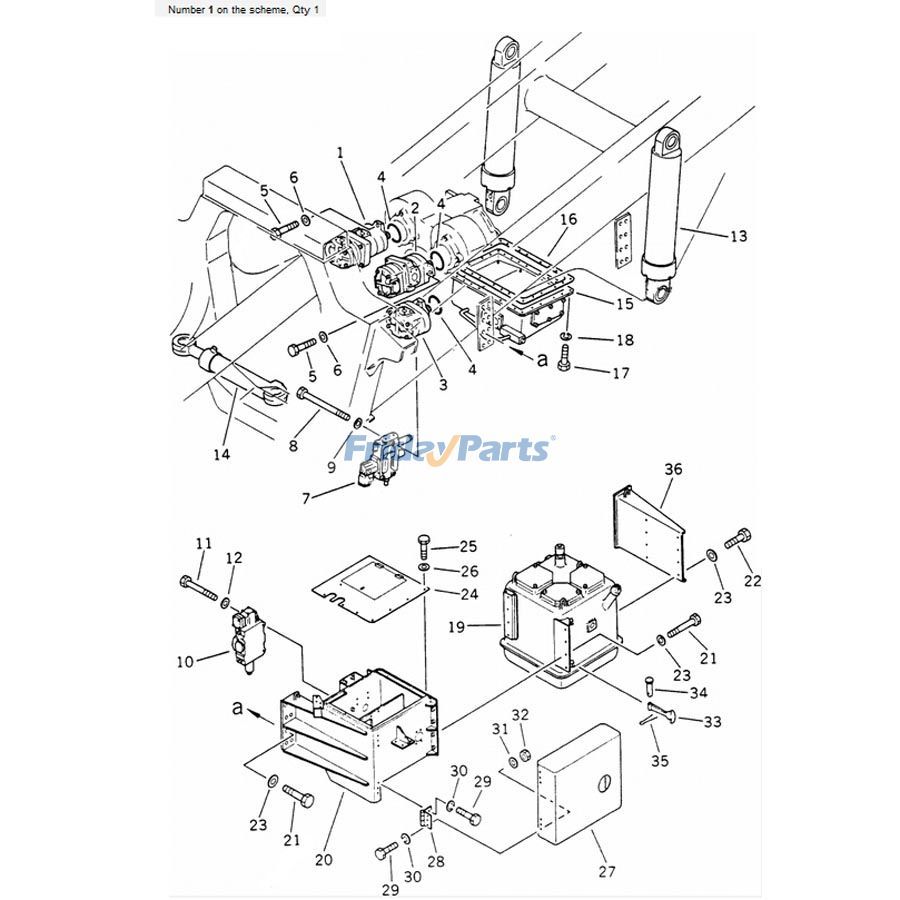 For Komatsu Dump Truck  HD325-5 HD325-3 HD320-3 Hydraulic Pump 705-52-30040