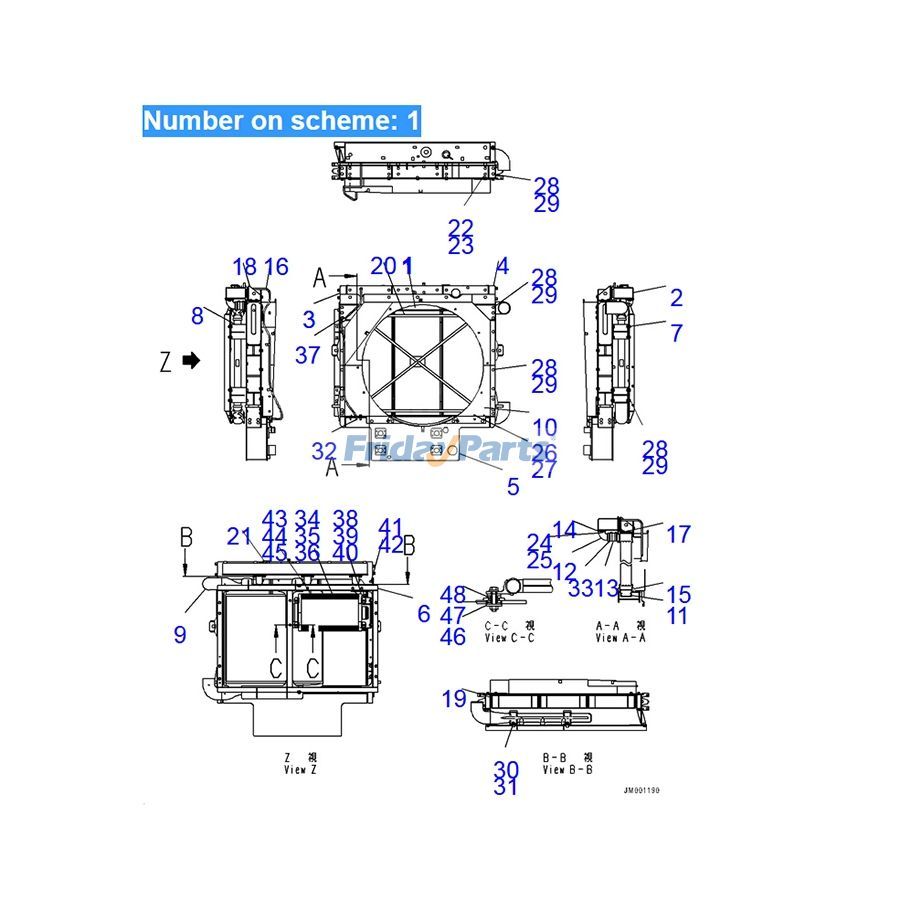  Dump Water Tank Radiator Core ASS'Y For KOMATSU