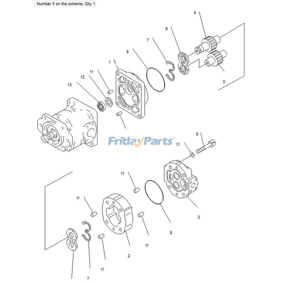 Bomba hidráulica 705-52-31010 para camión volquete Komatsu HD605-5 HD605-7 HD465-7 HD465-5