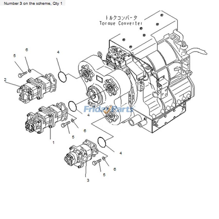 Bomba hidráulica para camión volquete Komatsu HD605-7 HD465-7 705-52-31170