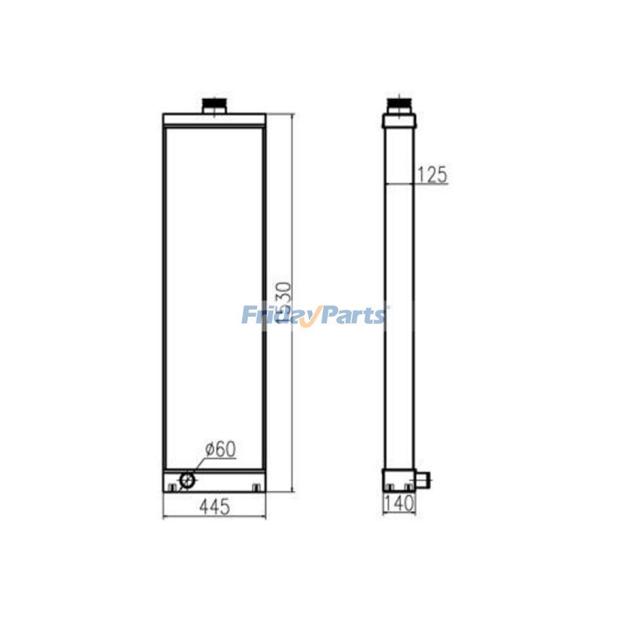 Dump Water Tank Radiator Core ASS'Y for Loader
