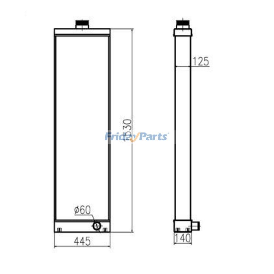 Water Tank Radiator Core ASS'Y 561-03-81642 561-03-81641 For