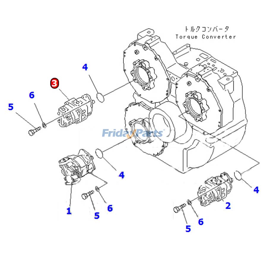 Bomba hidráulica 705-52-42090 para camión volquete Komatsu HD985-5 HD985-3 HD785-3 HD785-5 de FridayParts