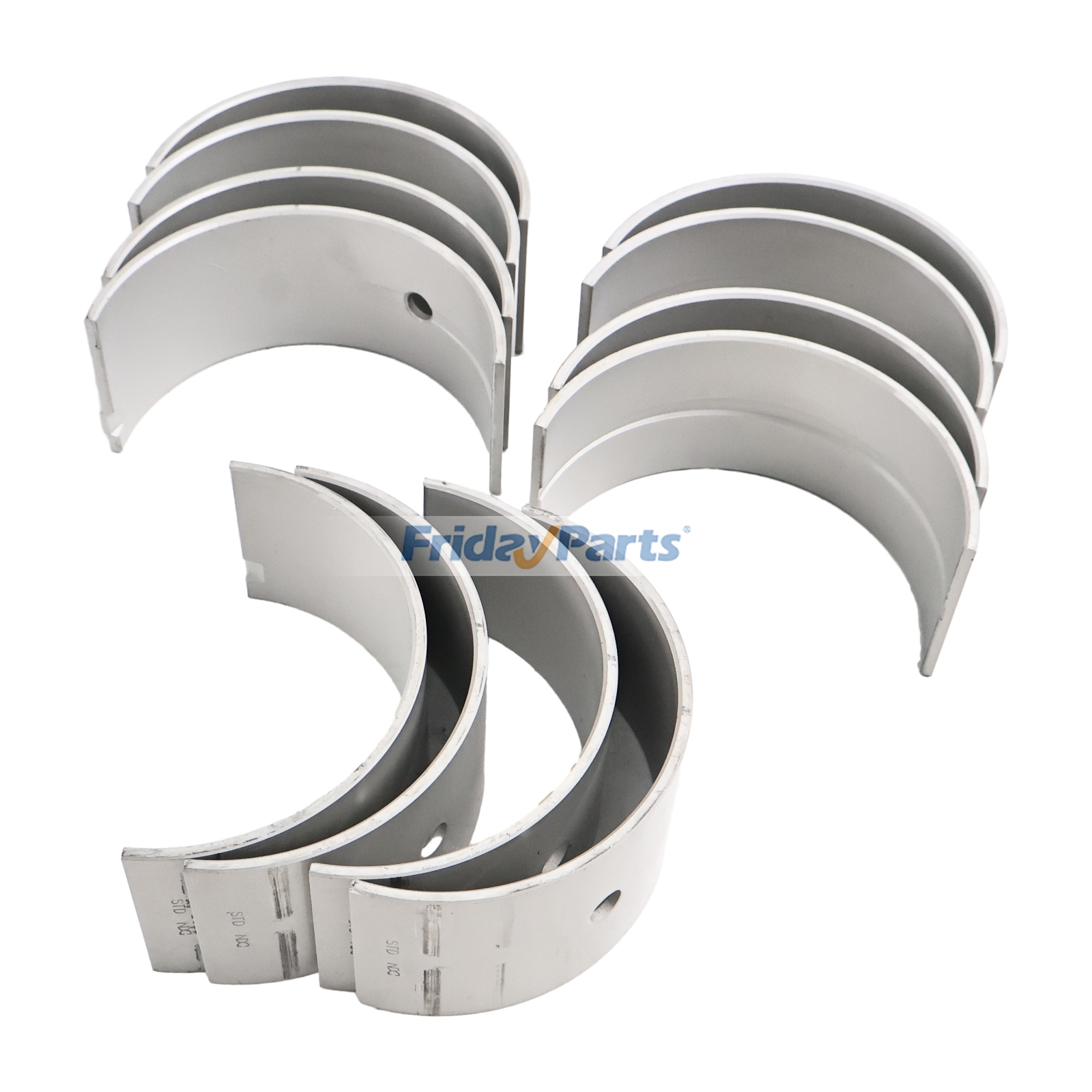 1 Set Connecting Rod Bearing 6150-31-3040 for Komatsu Engine 6D125-1 6D125E-2 S6D125-1 S6D125E-2