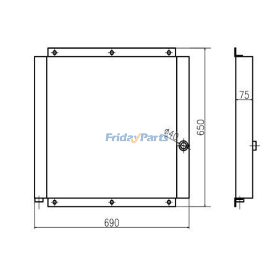 Achetez Ensemble refroidisseur d'huile hydraulique chez FridayParts