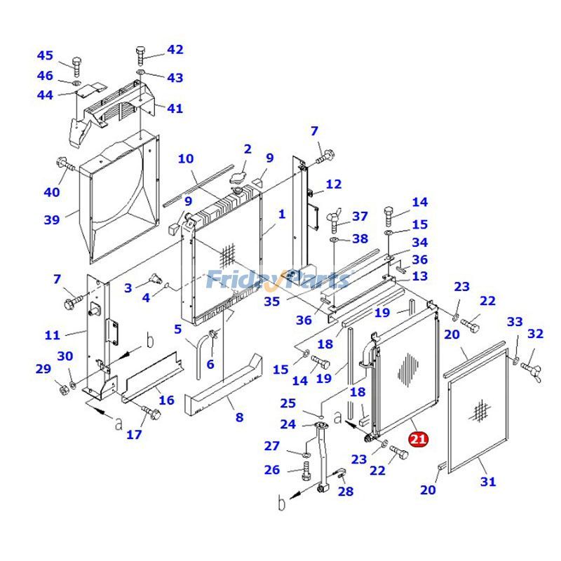 Refroidisseur d'huilepour Moteur,Pelle
