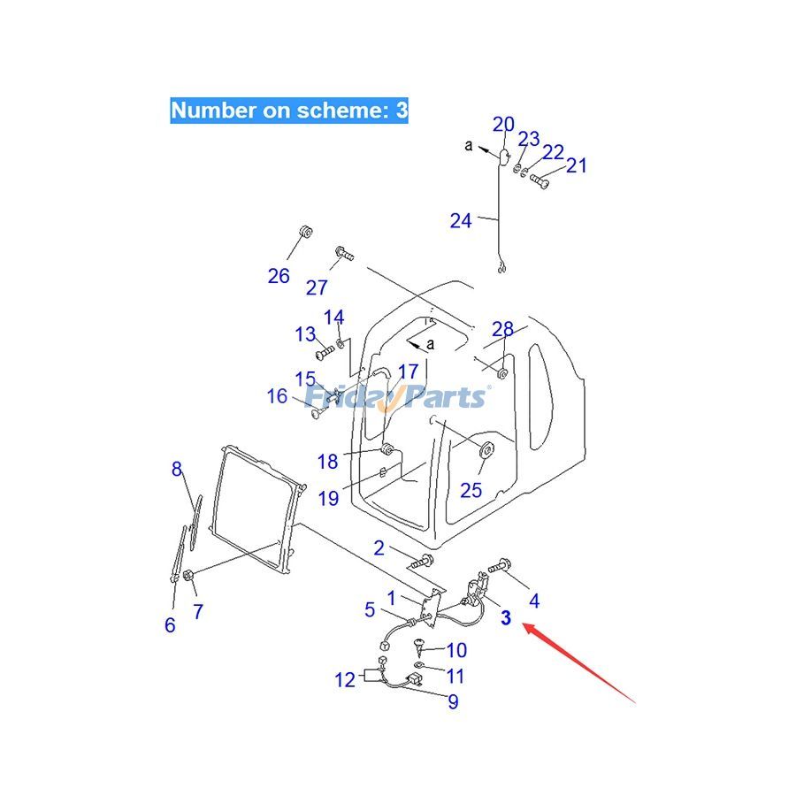 Motor de limpiaparabrisas 20Y-06-11750 para excavadora Komatsu PC100-5 PC120-5 PC130-5 PC150-5 PC200-5