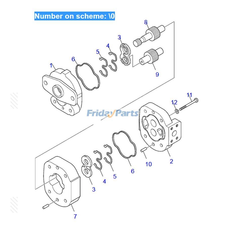 コマツ 掘削機 PC110R-1 PC75UD-3 PC75US-3 PC75UU-3 PC95R-2 PW110R-1 PW95R-2 ギアポンプ 705-22-30150