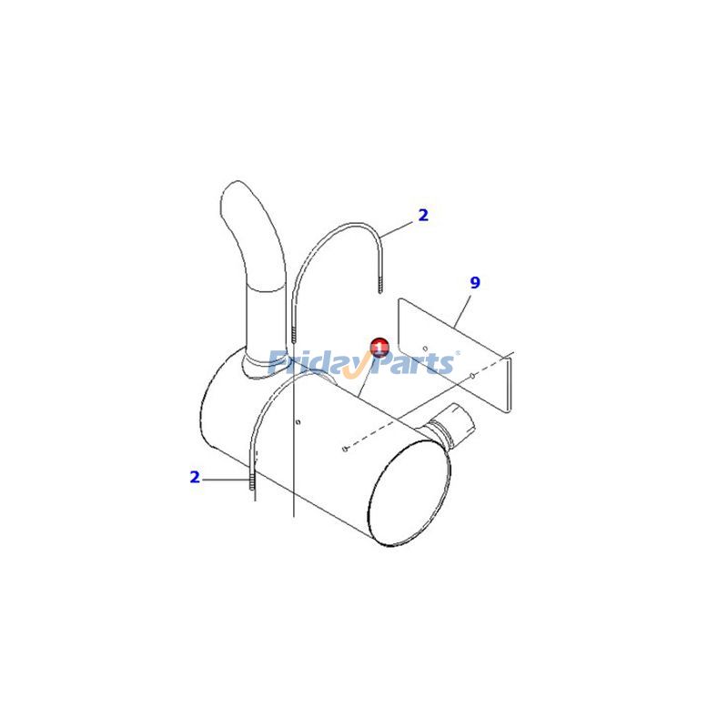 Silenciador de silenciador 6271-11-5210 para escavadeira Komatsu Engine SAA4D95LE-5A PC118MR-8 PW118MR-8 PC138US-8 PC138USLC-8 Para KOMATSU
