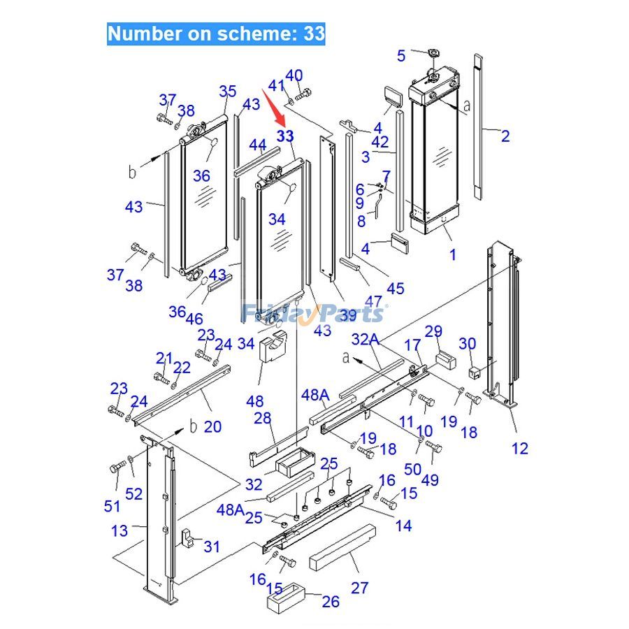 For Komatsu Excavator PC160LC-7 PC160LC-7K PC180LC-7K PC180NLC-7K Hydraulic Oil Cooler 21K-03-71121 for less