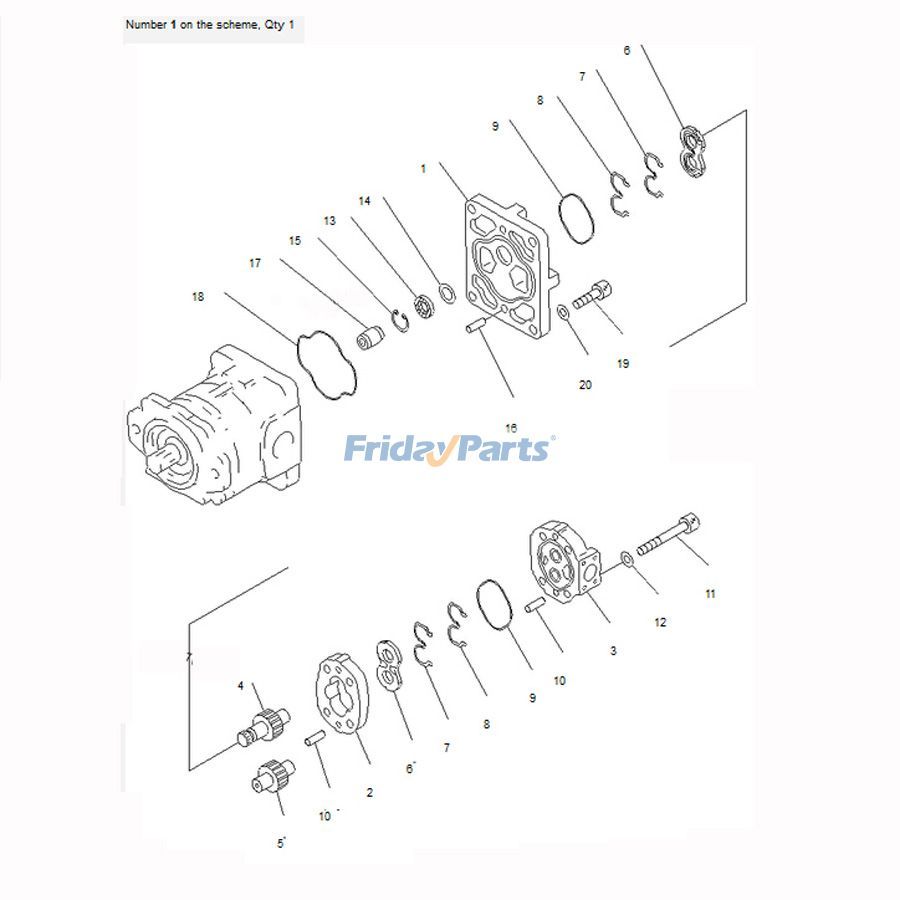 コマツ 掘削機 PC1600-1 PC1600SP-1 PC1800-6 PC650-3 油圧ギアポンプ 705-51-31060