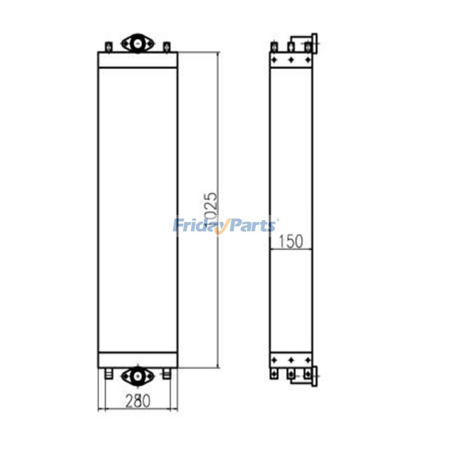 Refroidisseur d'huile hydraulique pour Pelle Pour KOMATSU