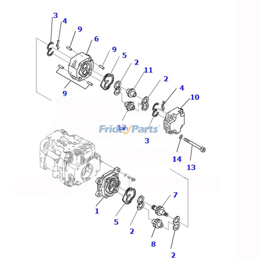 For Komatsu Excavator PC220-1 PC200-1 Hydraulic Pump 705-56-24020