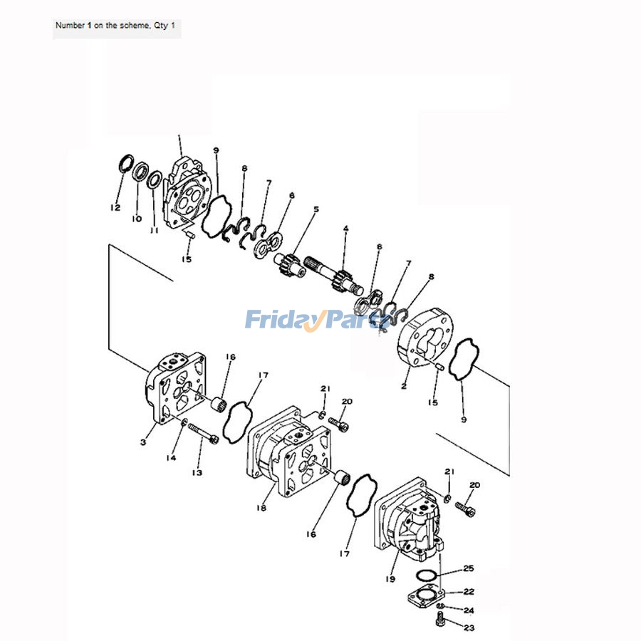 Bomba hidráulica para excavadora Komatsu PC300-1 PC300LC-1 705-58-34010 Para KOMATSU