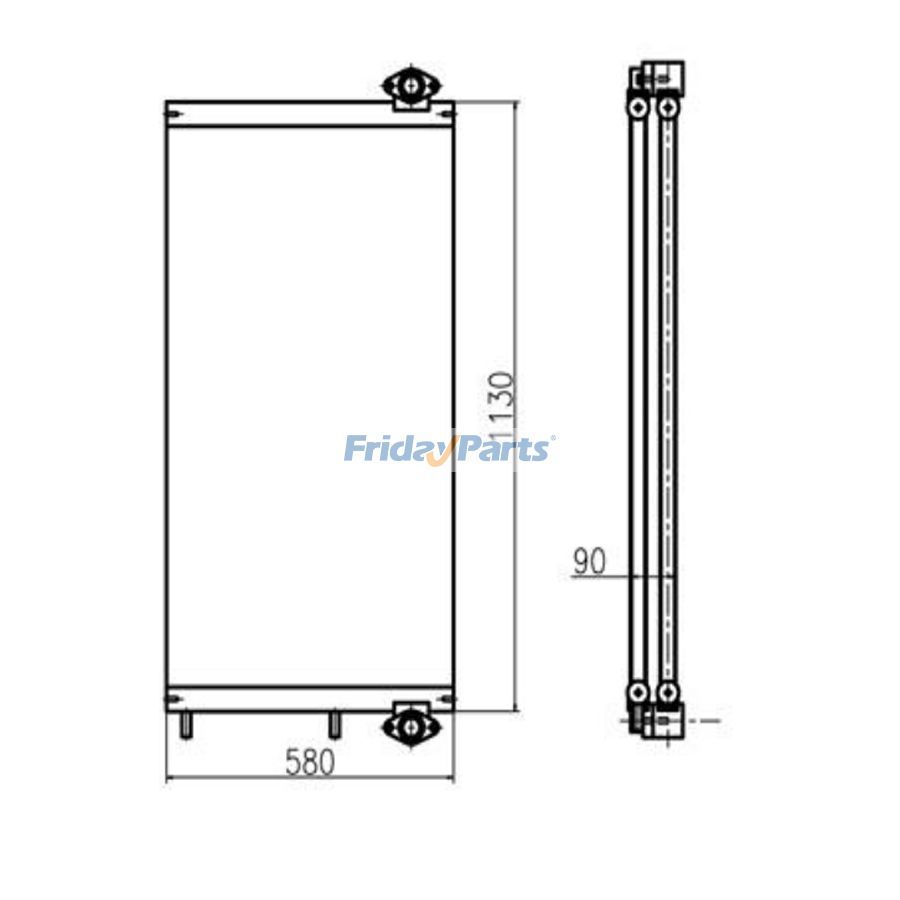 Refroidisseur d'huile hydrauliquepour Pelle