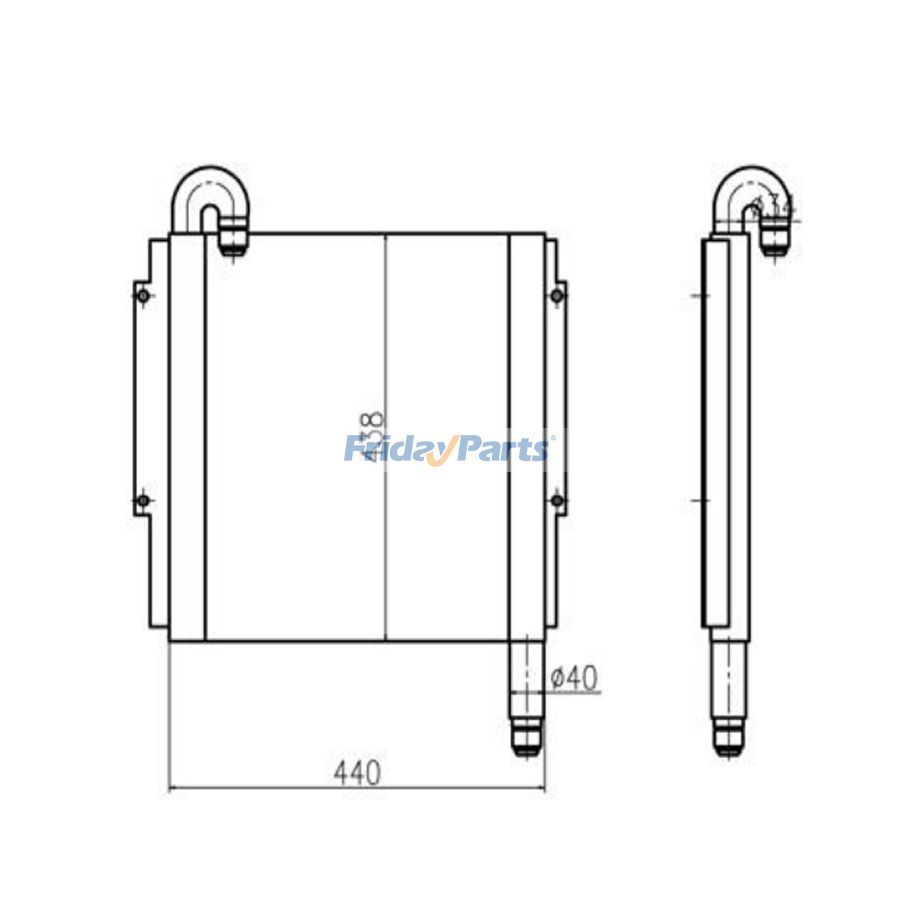 Refroidisseur d'huile hydraulique pour Pelle Pour KOMATSU