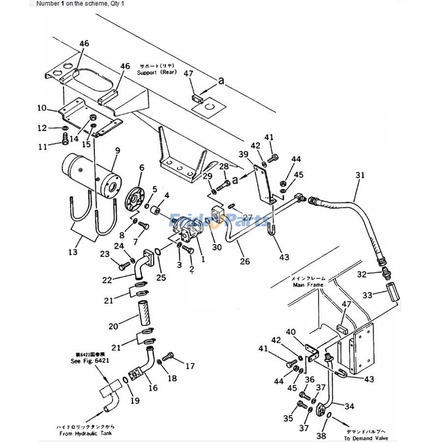 Bomba hidráulica para excavadora Komatsu PC40-1 PC40-2 PC40-3 705-11-23010 Para KOMATSU