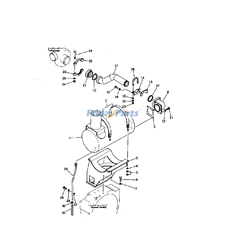 Muffler Silencer for Excavator