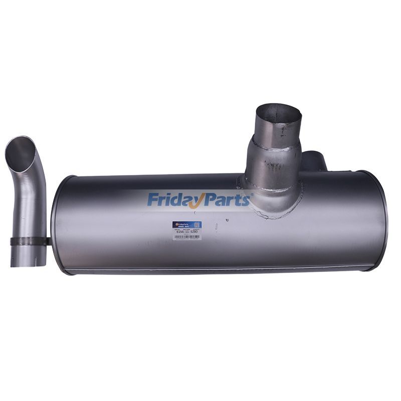 Muffler Silencer 6156-11-5280 6156-11-5281 for Komatsu Engine 6D125E Excavator PC400-7 PC400LC-7 PC450LC-7 PC400-8 PC400LC-8 PC450LC-8