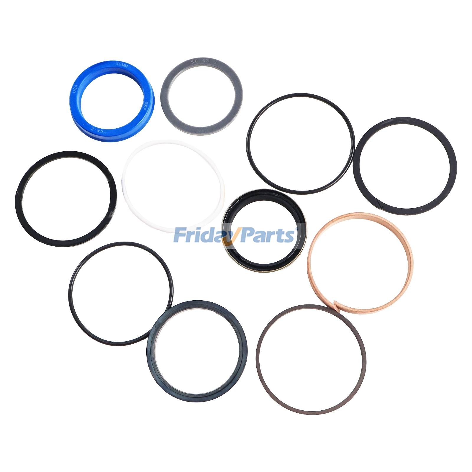 Kit de sello de cilindro de cucharón para excavadora Komatsu PC50MR-2 707-98-25980 de FridayParts