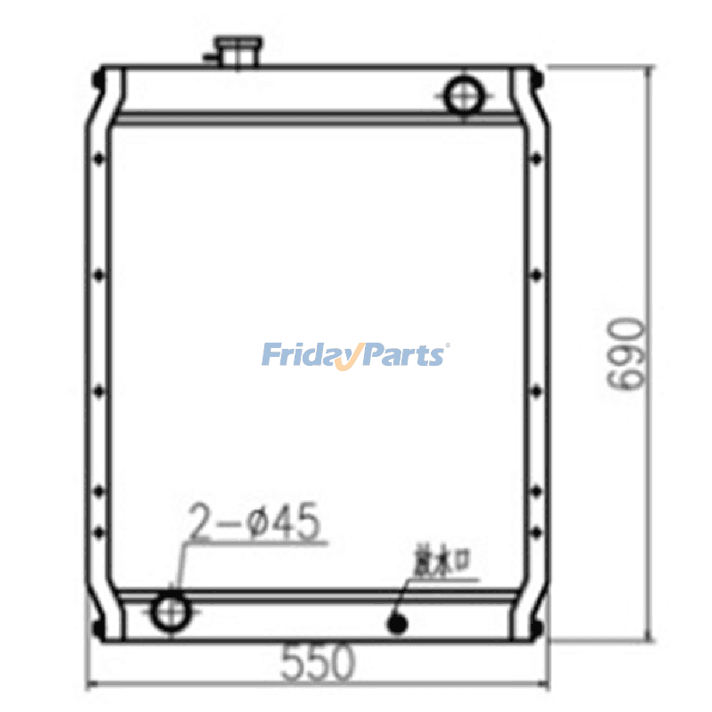 For Komatsu Engine 4D95 Excavator PC75UU-3 PC78UU-5 Water Tank Radiator Core ASS'Y 21W-03-31112