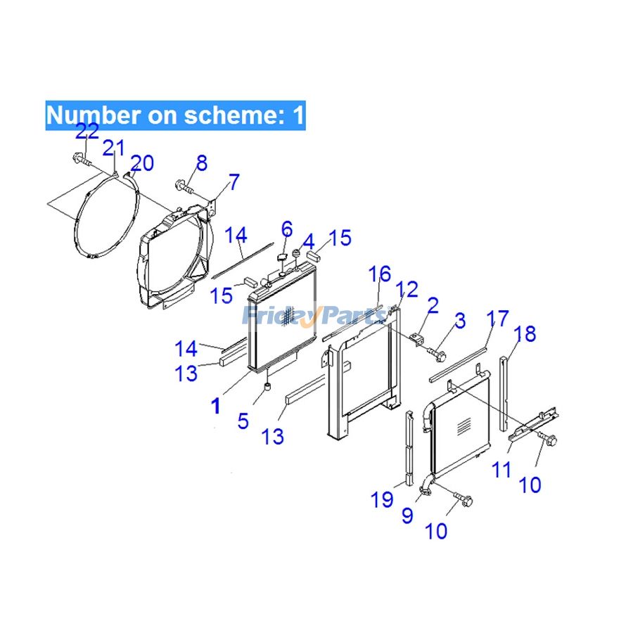  Water Tank Radiator For KOMATSU
