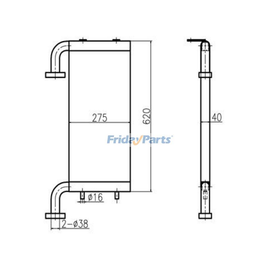 Refroidisseur d'huile hydraulique de FridayParts