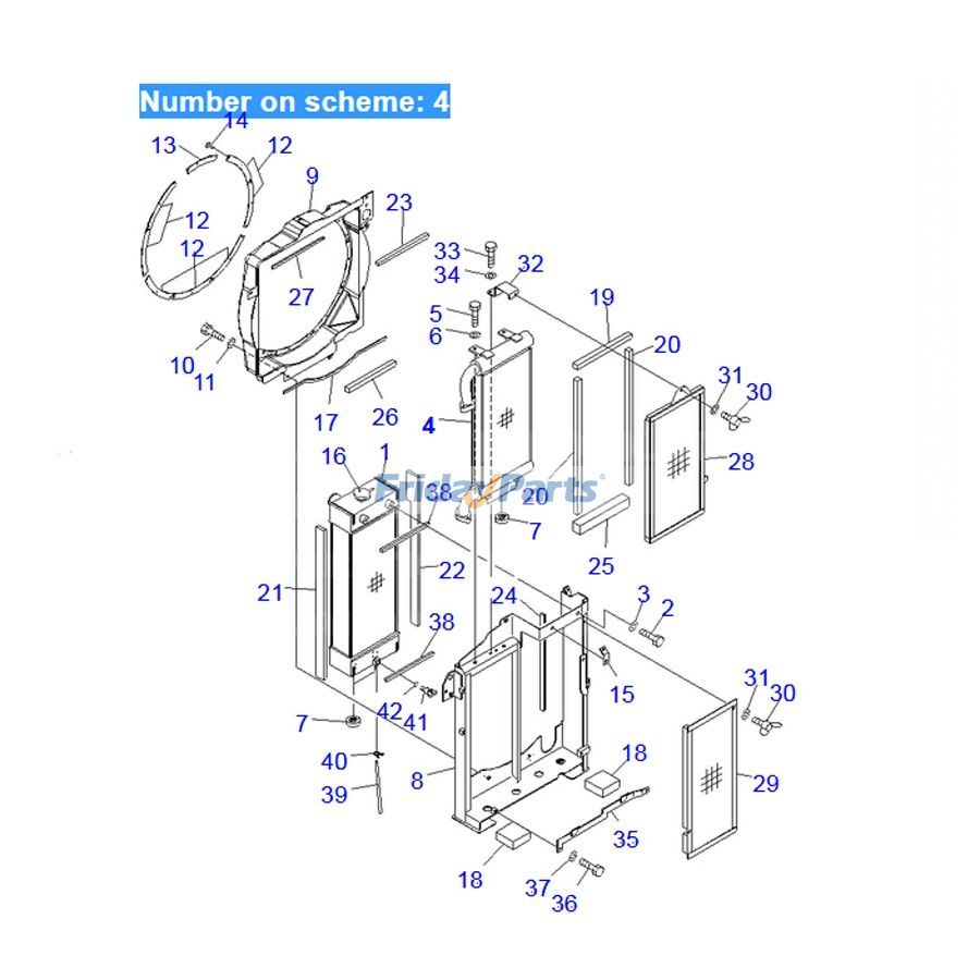 Refroidisseur d'huile hydraulique pour Pelle Pour KOMATSU