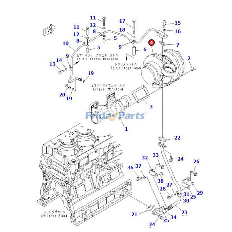 Turbo KTR110L Turbocompressor 6505-68-5510 para motor Komatsu SAA6D140E-5 Escavadeira PC800-8 PC850-8 para Motor,Escavadora 