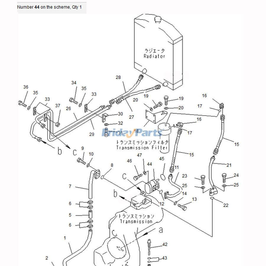 For Komatsu Grader GD511A-1 GD521A-1 GD611A-1 Transmission Pump 23A-60-11200