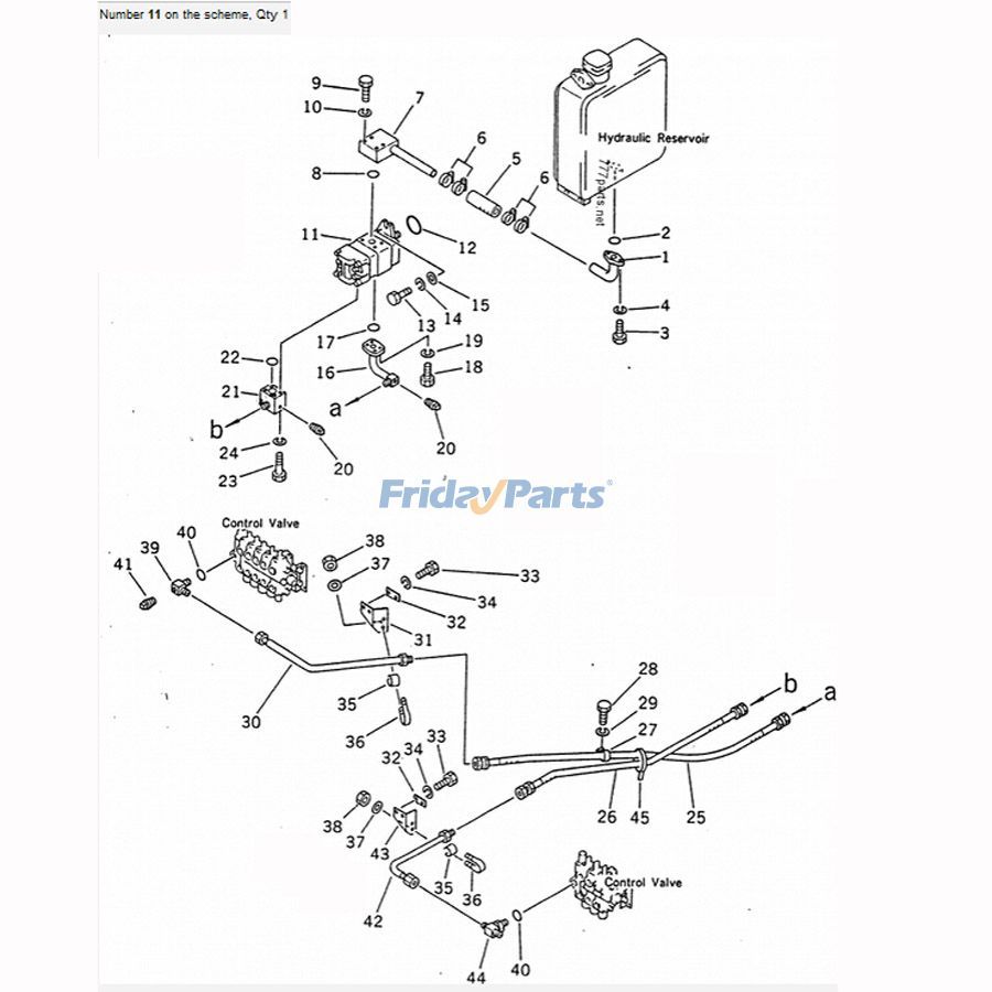 Bomba hidráulica en tándem para niveladora Komatsu GD605A-3 705-52-10001
