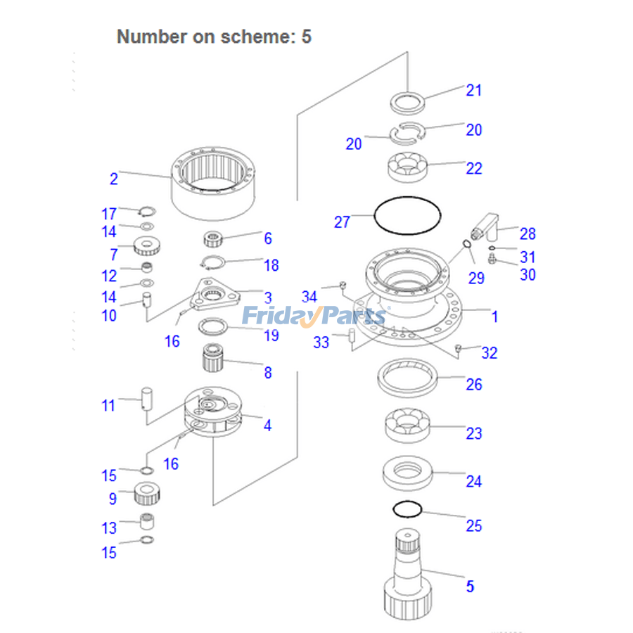 FridayParts Schwenkvorrichtung Gelenkwelle