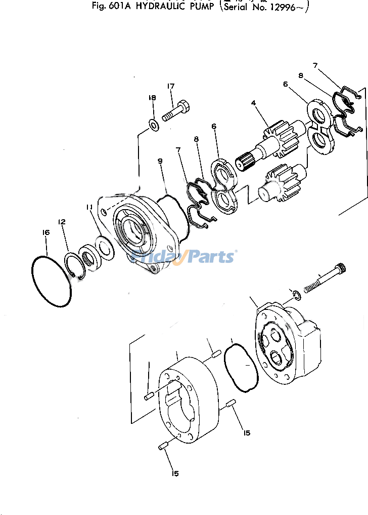 Bomba hidráulica 705-11-33100 para cargadora de ruedas Komatsu 510-1