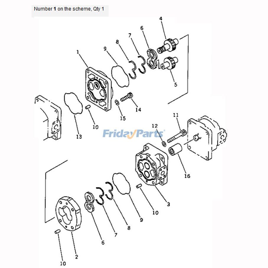 Für Komatsu Radlader 542 WA420-1 WA420-1LC Lader und Lenkpumpe 705-34-34340