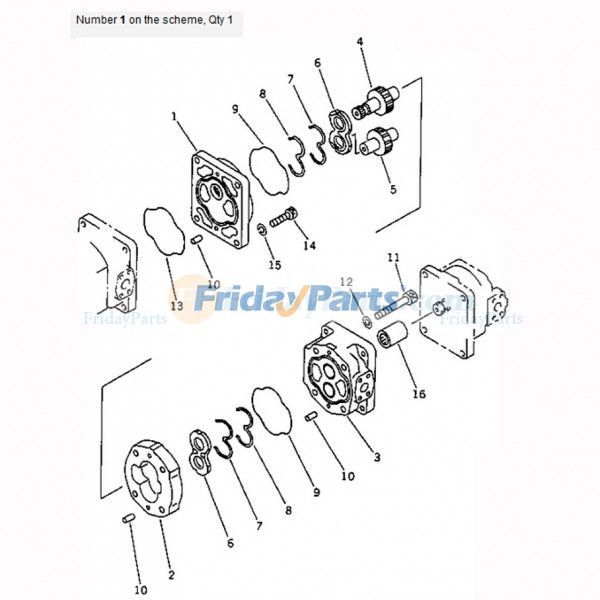 For Komatsu Wheel Loader 542 WA400 WA420 hydraulic Pump for 705-12-36340