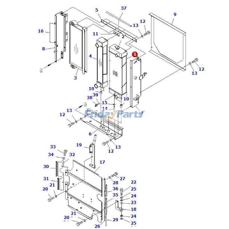 Water Tank Radiator for Loader